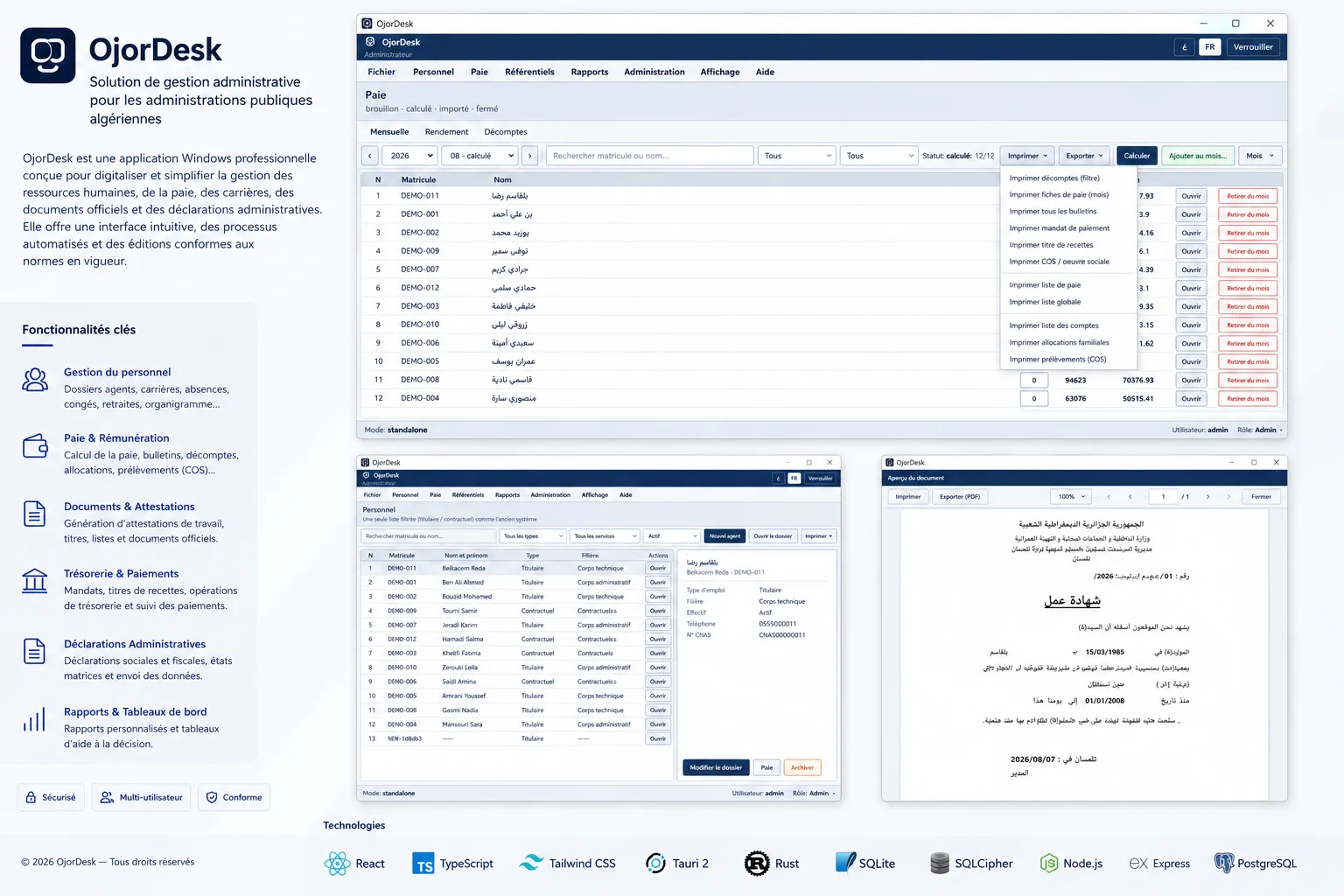 Windows desktop application