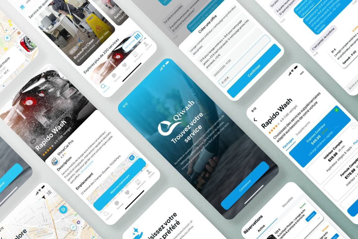 QiWash mobile experience