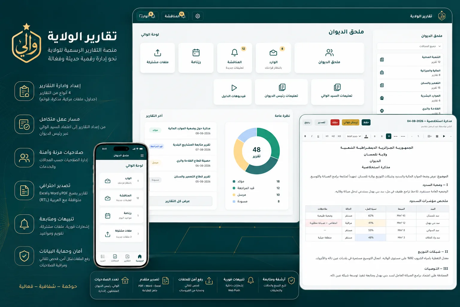 Administrative reporting workspace